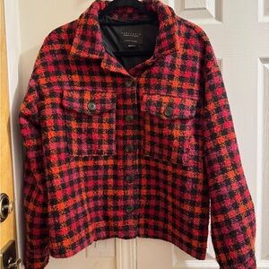 Sanctuary Women's Red and Black Checkered Jacket